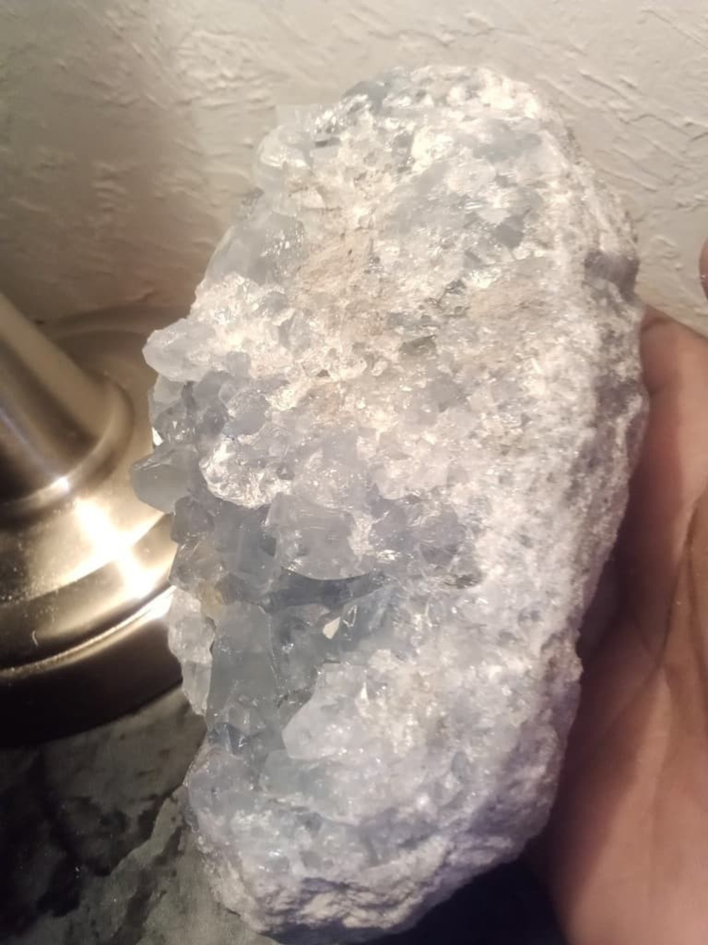 Natural Blue Celestite Crystal Cluster 1612g - Picture 6 of 8